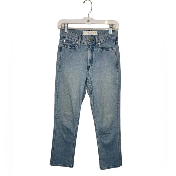 AYR Yes Yes Yes Jeans Size 24 Straight Crop Irie Wash Blue Cotton Blend - Picture 4 of 16